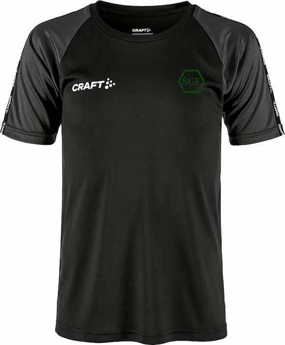 Craft - Squad 2.0 Contrast Jersey Jr - Zwart & grante
